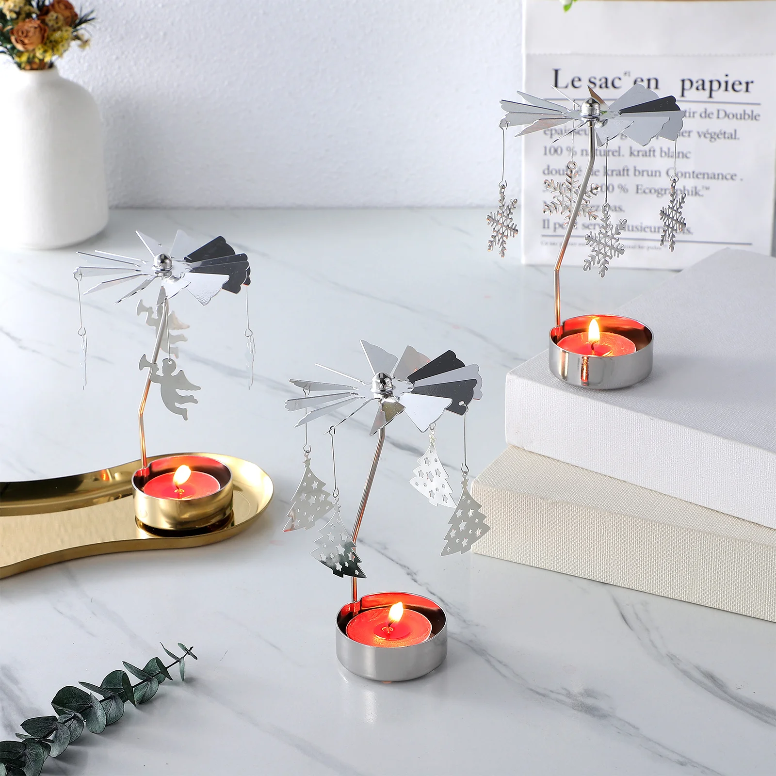 

3pcs Metal Trotting Horse Lamp Holder European Style For Wedding Party Home Decor Dining Table Ornament Iron Art Decor