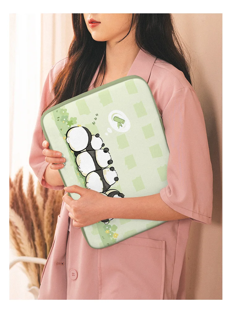 Simple cartoon panda notebook inner bag suitable for Apple MacBook laptop bag