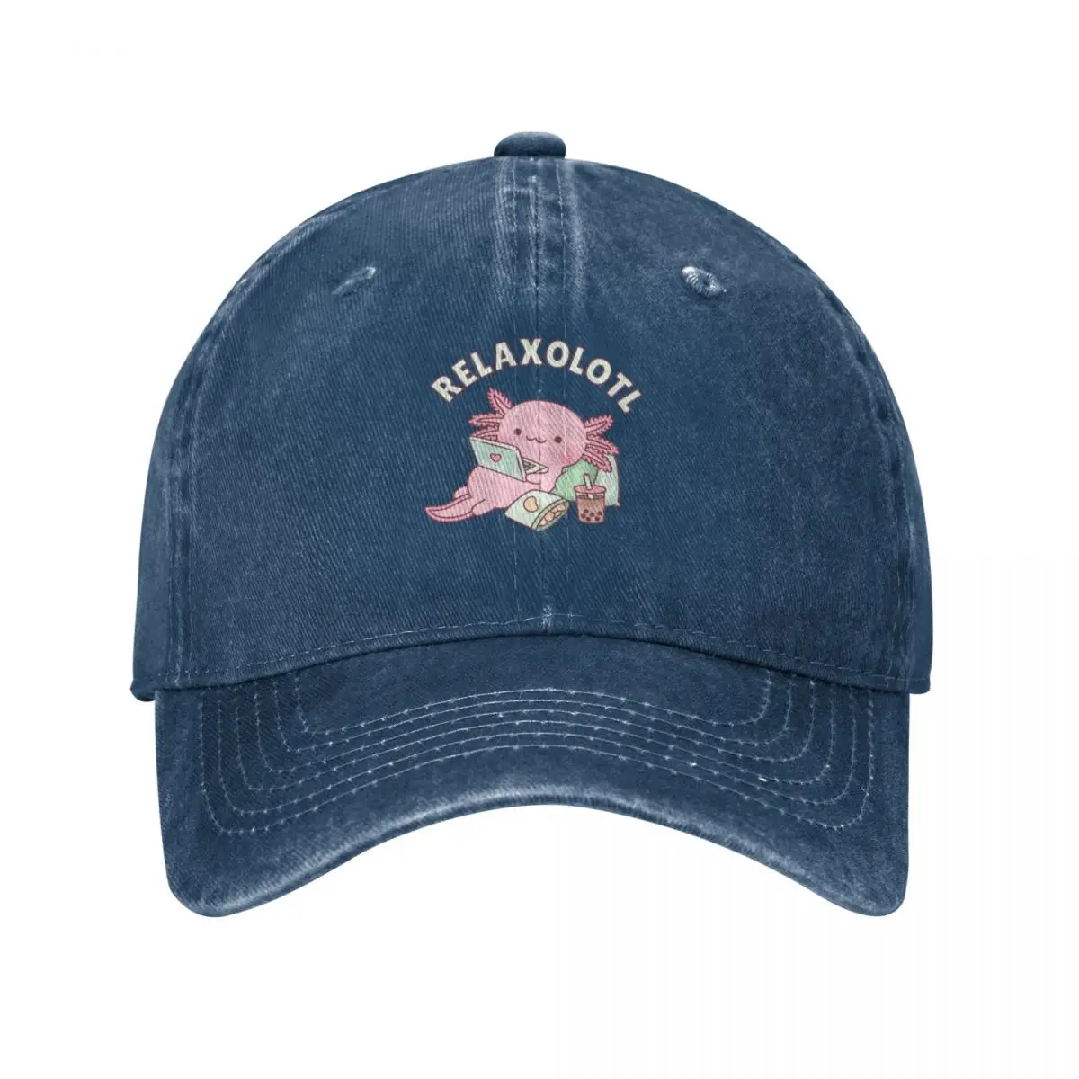 Cute Relax A Lot Axolotl Funny Pun Baseball Cap Visor Sports Cap Kids Hat Icon Caps Male Women's