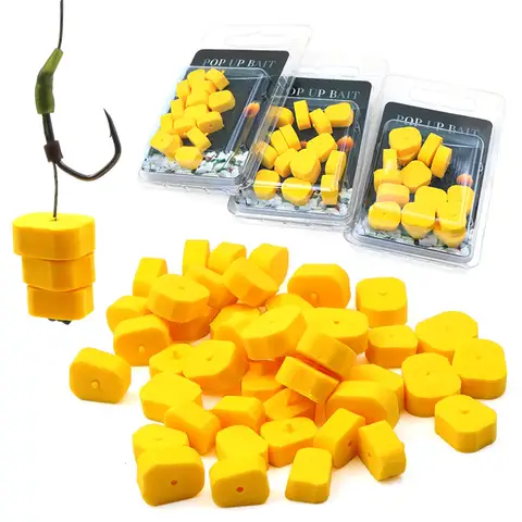 15pcs Carp Fishing Bait Pop Up Boilie Fishing Rig Accessories EVA Foam Fake Bait Corn Shape Method Feeder Carp Tackle Fish Lure