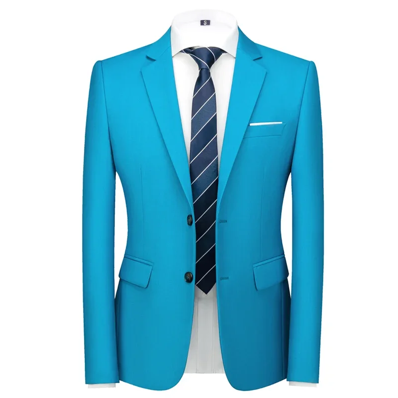 16 Colors Suit Jacket 2025 Men Slim Fit Business Blazers Jacket Formal Office Casual Slim Fit Blazer 6XL Big Size Formal Blazers