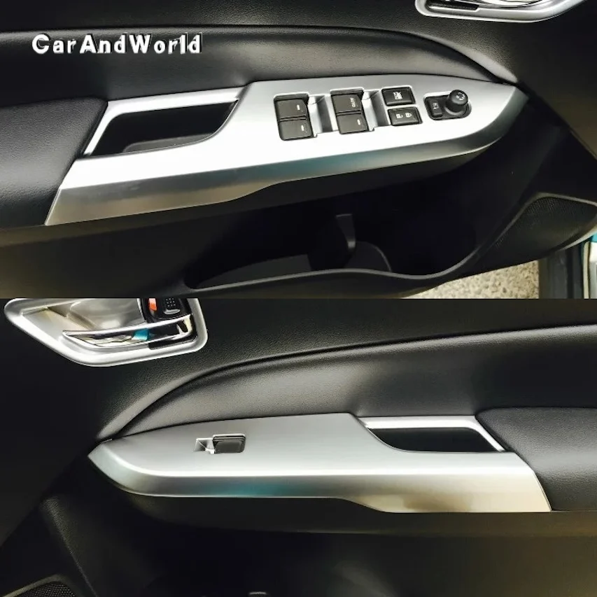 

Автомобильные аксессуары для Suzuki Vitara 2016-2023, дверное стекло, подъемные накладки, кнопка переключения окна, защитная крышка, внутренняя наклейка