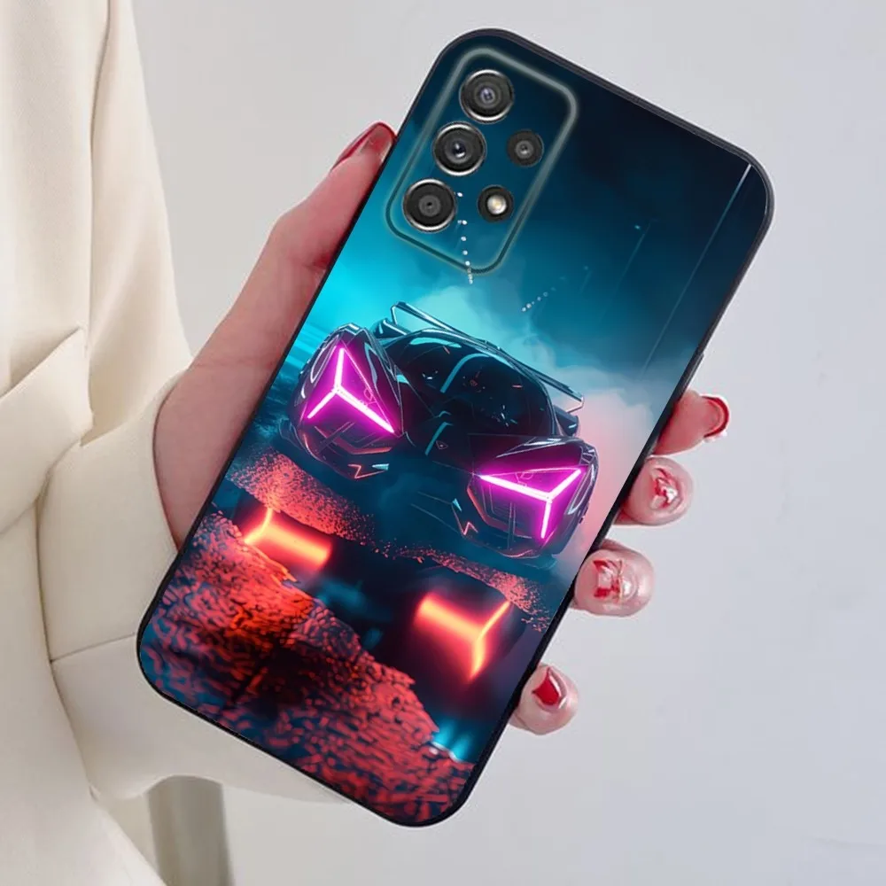 C-cyberpunk funda de teléfono para coche deportivo, carcasa de silicona suave negra para Samsung S24,S21,S22,S23,S30,Ultra,S20,Plus,Note,10,9,5G