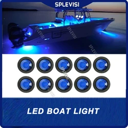 Luces LED impermeables para barco marino, luces de navegación de utilidad Interior, luces de cortesía para cubierta, yate, barco, Pontón, Kayak, 12V, 10 Uds.
