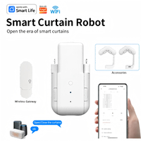 Tuya Smart Curtain Robot WiFi APP Control/Voice Control (Alexa Google Siri) For3in1 Track,Pull-to-start ,8KG load，Festival gifts