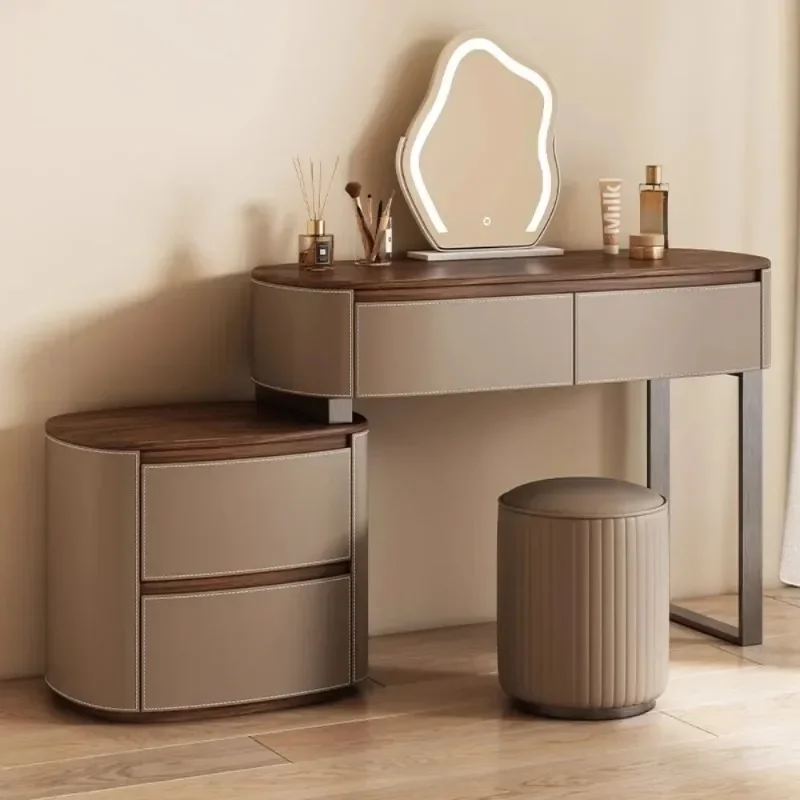 & Luxury Rustic Vanity Makeup Desk Shelf Dresser Dressing Table Makeup Vanity Design Girls Storage Home Furniture Accessories