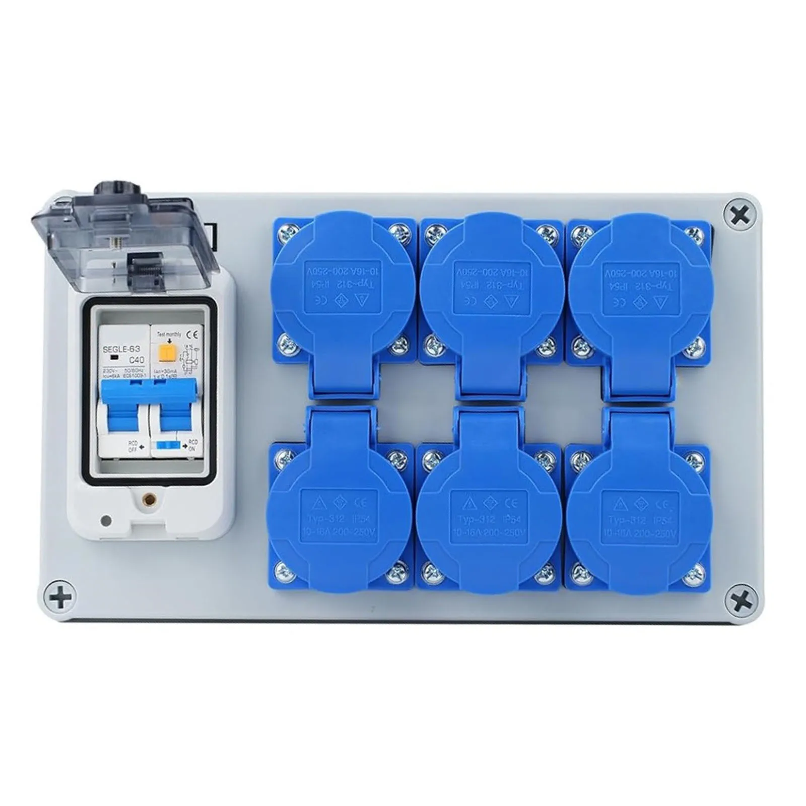 Construction Sites Construction Power High Capacity Circuit Protection Electrical Enclosure 250V Voltage Rating