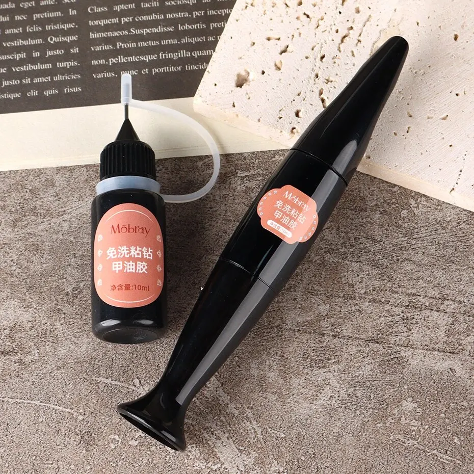 네일 아트 쥬얼리 장식을위한 10ml 닦지 않은 네일 네일 접착제 젤 탑 코트 폴란드어 UV LED 젤 바니시