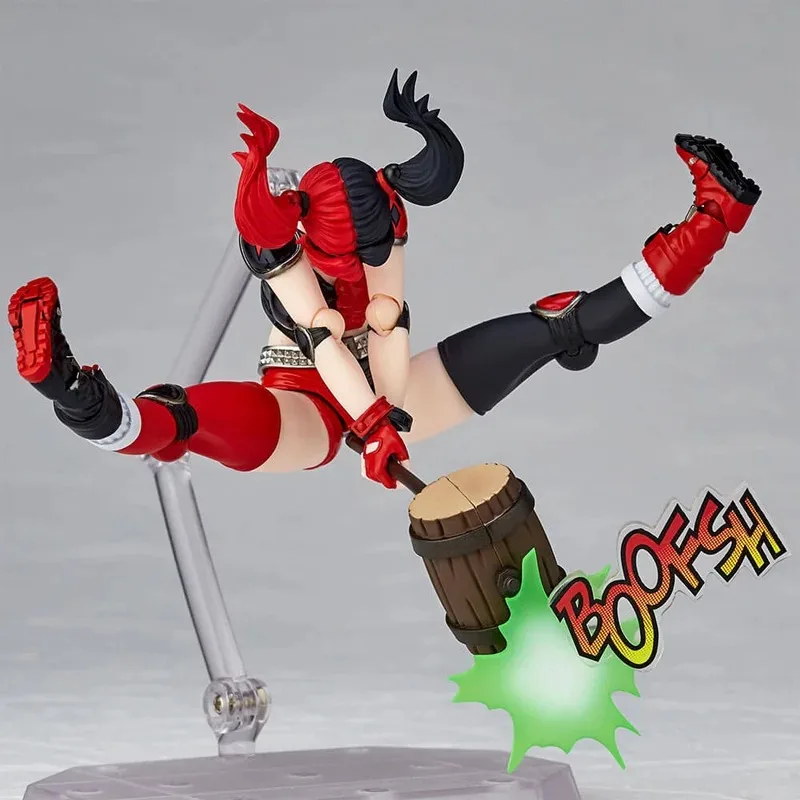 متوفر في المخزون Kaiyodo Harley Quinn Revoltech إعادة طباعة مذهلة Yamaguchi BW 2025 WF طبعة محدودة عمل نموذج لجسم اللعب الهدايا