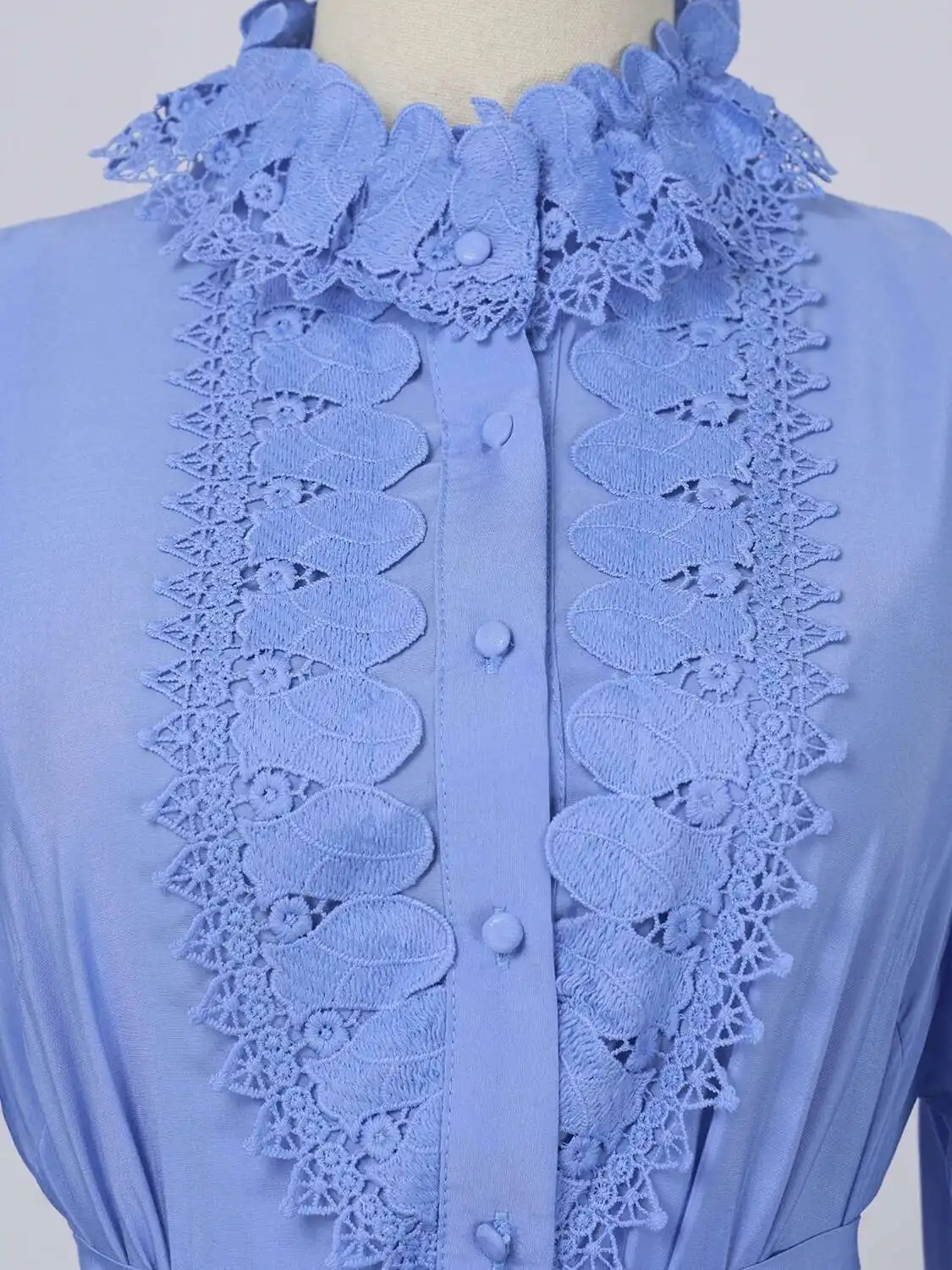 Outono elegante babados rendas flor bordado maxi vestidos camisa feminina solta manga longa camada bolo festa vestidos de casamento robe