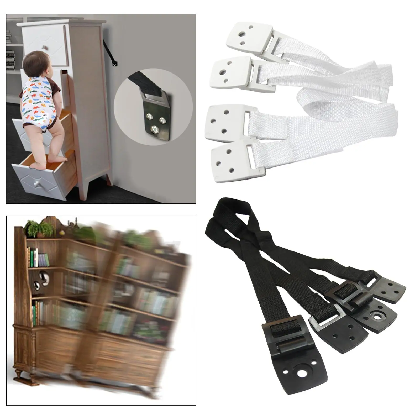 

TV Anti Tip Straps, Resistant Straps TV Safety Straps, for Dresser Flat Proofing