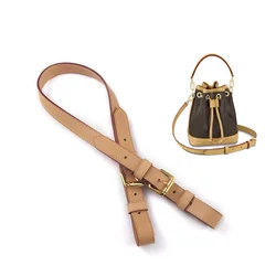 Adjustable Real Vachetta Leather Strap for LV Bucket Bag Noe BB Replacement Leather Straps Handbag Accessories