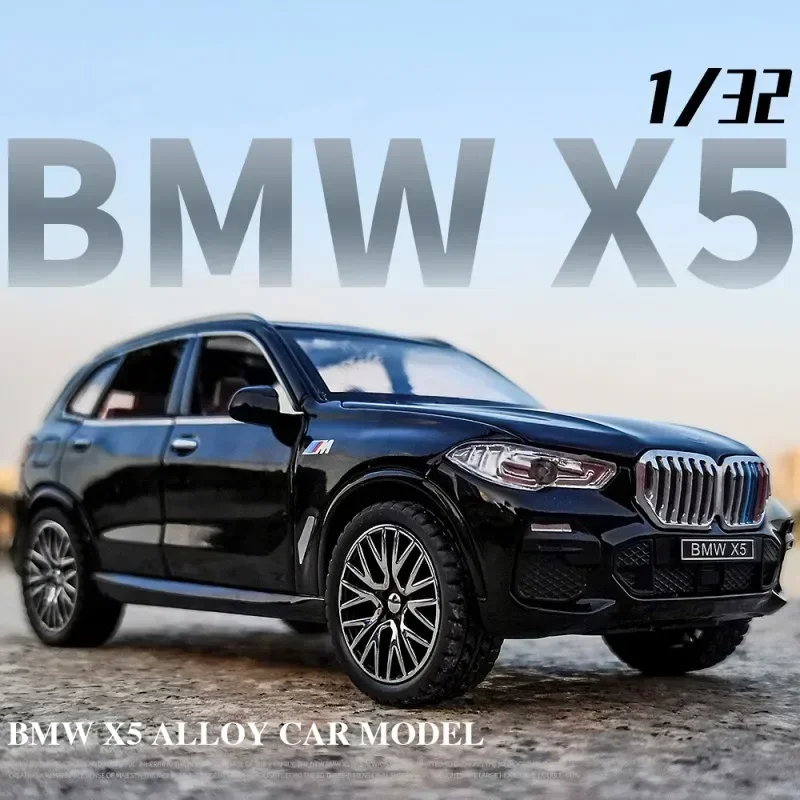 

1:32 BMW X5 SUV Alloy Car Model Diecasts Metal Toy Vehicles Car Model High Simulation Collection Sound Light Childrens Toy Gift