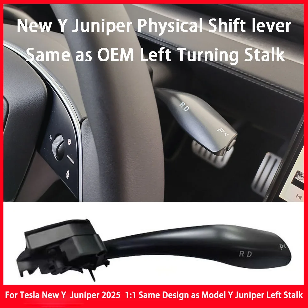 Upgrad Gear Stalk Lever Physical Shift Grab Kit D P R Indicator Handle for Tesla New Model 3 Highland Model Y Juniper Model YL