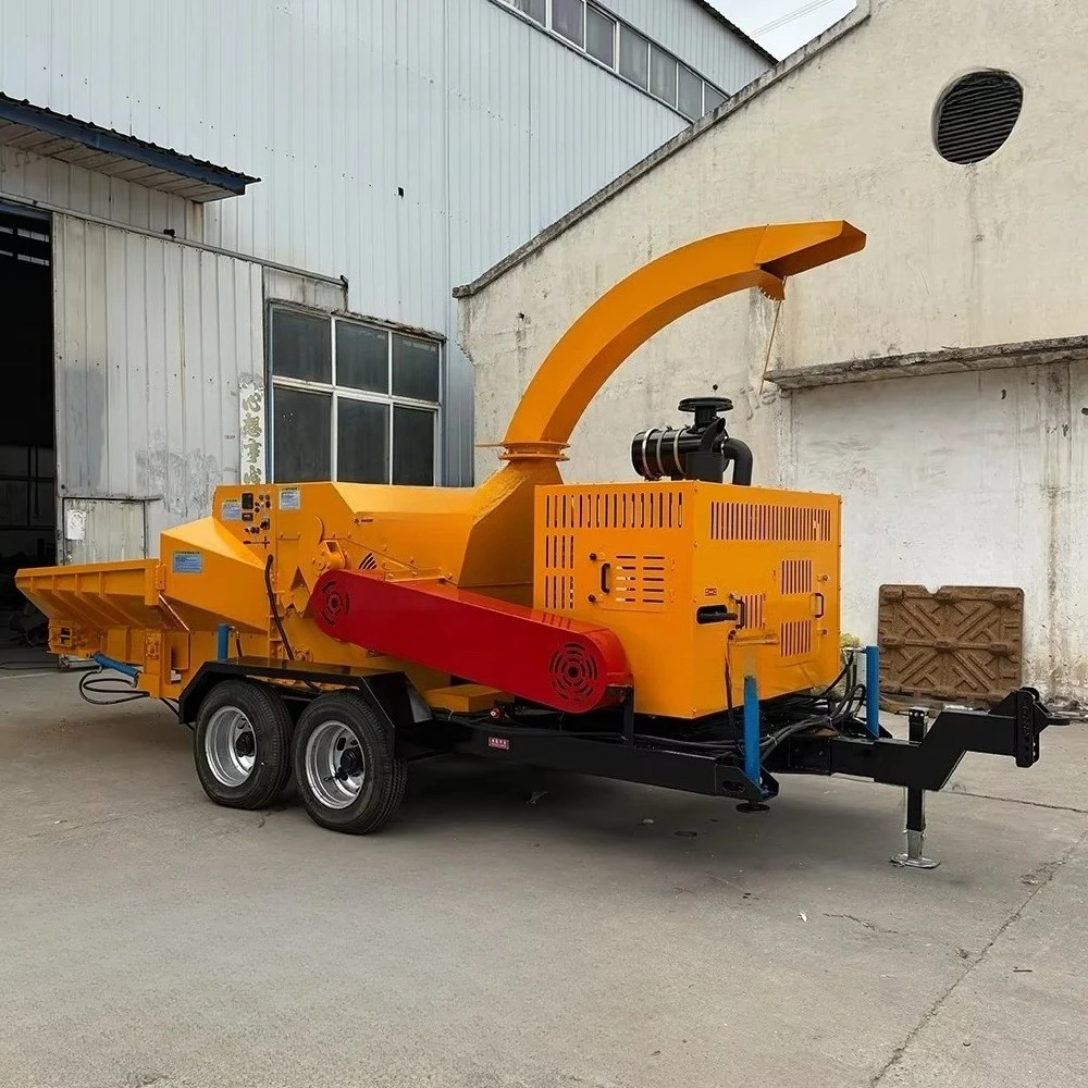 China Price Diesel Wood Chipper Garden Farm Wood Chipper Machines Mobile Portable Industrial Shredder Wood Chipper Price