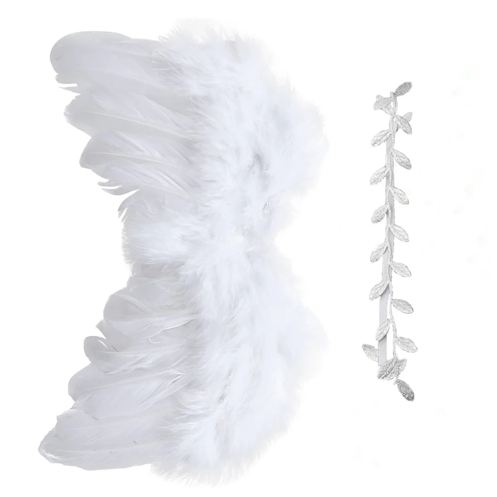 

Children Photo Props Baby Wing Decor Set Leaf Headdress Stage Decor Baby Photo Accessories