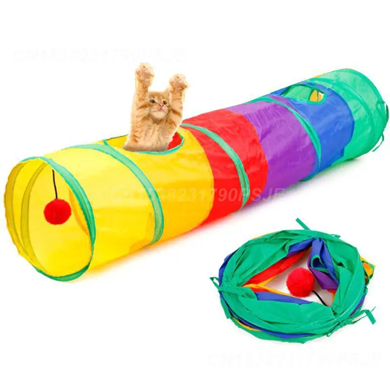 Collapsible Stimulating Spacious Cat Tunnel For Bored Cats Cat Tunnel Kitten Toy Must-have Indoor Durable Multifunctional Fun