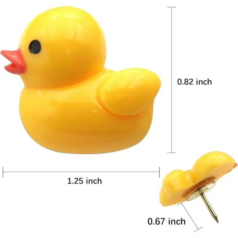 

Adorable Yellow Duck Push Pins with Thumbtacks,Hanging Nails for Room,Bulletin Board,Whiteboard Cork Board Decor,Office Supplies