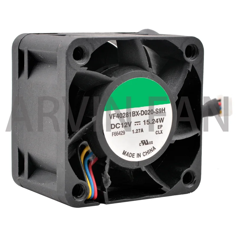 

Original VF40281BX-D020-S9H 4cm 40mm Fan 40x40x28mm 4028 DC12V 15.24W 1.27A 4pin High-power Cooling Fan For Power Supply