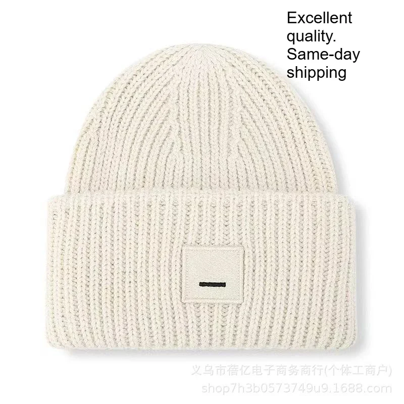 wool knitted hat thickened warm cold hat wool hat style European and American ins style men's and women's models