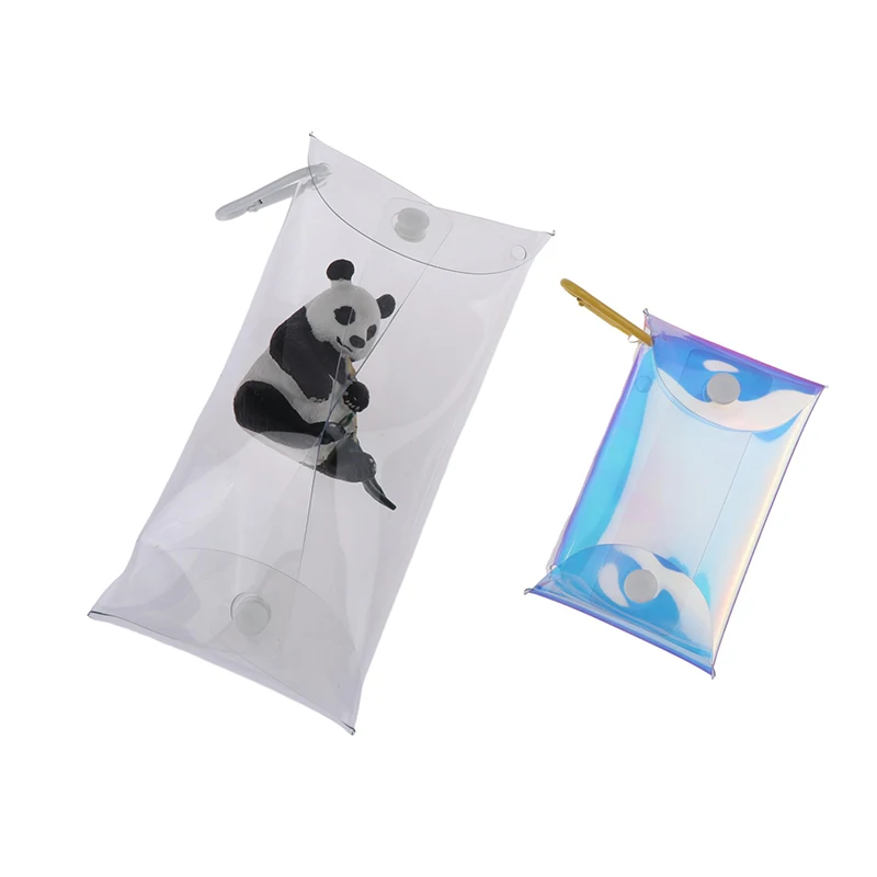 Mini-Anime-Puppen-Displaytasche, transparente Münztasche, Schlüsselanhänger, quadratischer Organizer, Aufbewahrungstasche für Schlüssel, Lippenstift, Kopfhörer – Detail 13