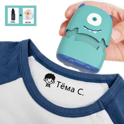 Timbro con nome del bambino regalo fai da te su misura per bambini sigillo vestiti per studenti capitolo non facile da sbiadire sicurezza simpatico giocattolo dei mostri