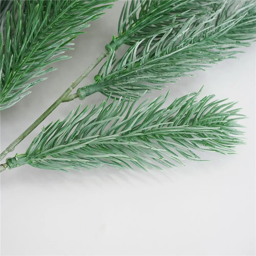 

4Pcs Artificial Pine Picks 6 Fork Pine Needle Sprigs Holiday Christmas Decoration Wedding Floral Centerpiece Photo Props