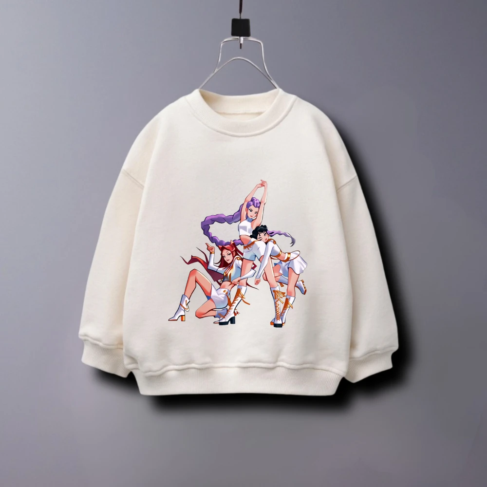 المعبود الفتيات المطبوعة الاطفال بلوزات بسيطة أزياء الأطفال ملابس الربيع/الخريف عارضة هوديي Crewneck قمم طويلة الأكمام 0-7 سن #6