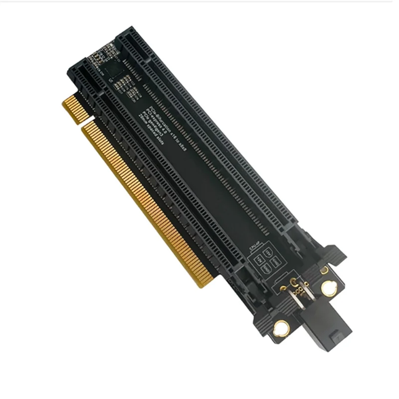 

PCI-E 4.0 X16 1 to 2 Expansion Card Gen4 Split Card PCIe-Bifurcation X16 to X8X8 with 20mm Spaced Slots CPU4P(4 Pin )