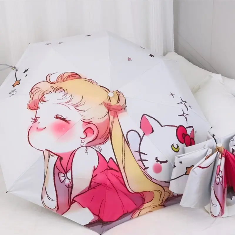 

Sailor Moon Kawaii anime water ice moon fully automatic sun protection sun umbrella cute cartoon rain dual-purpose umbrella gift