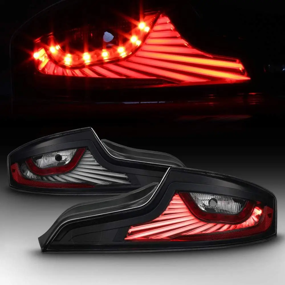 

- For 2003-2005 Infiniti G35 35GT Coupe [LED Tube Upgrade Design] Black LED Tail Lights Brake Lamps Left+Right