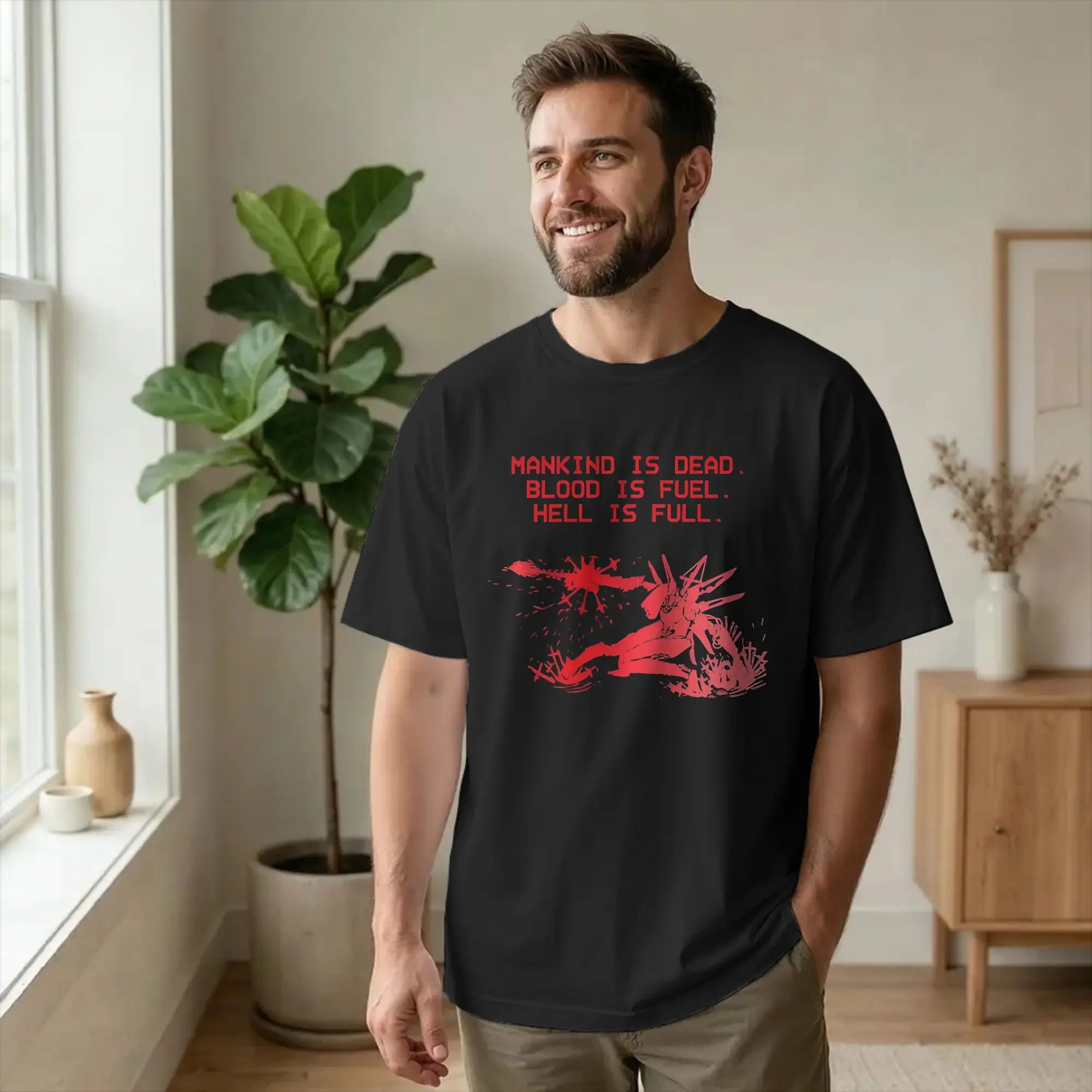 Men's Ultrakilling Shooting Game T Shirt V1 Rock Pure Cotton Merch Humorous Short Sleeve Crew Neck Tee Shirt Gift T-Shirts