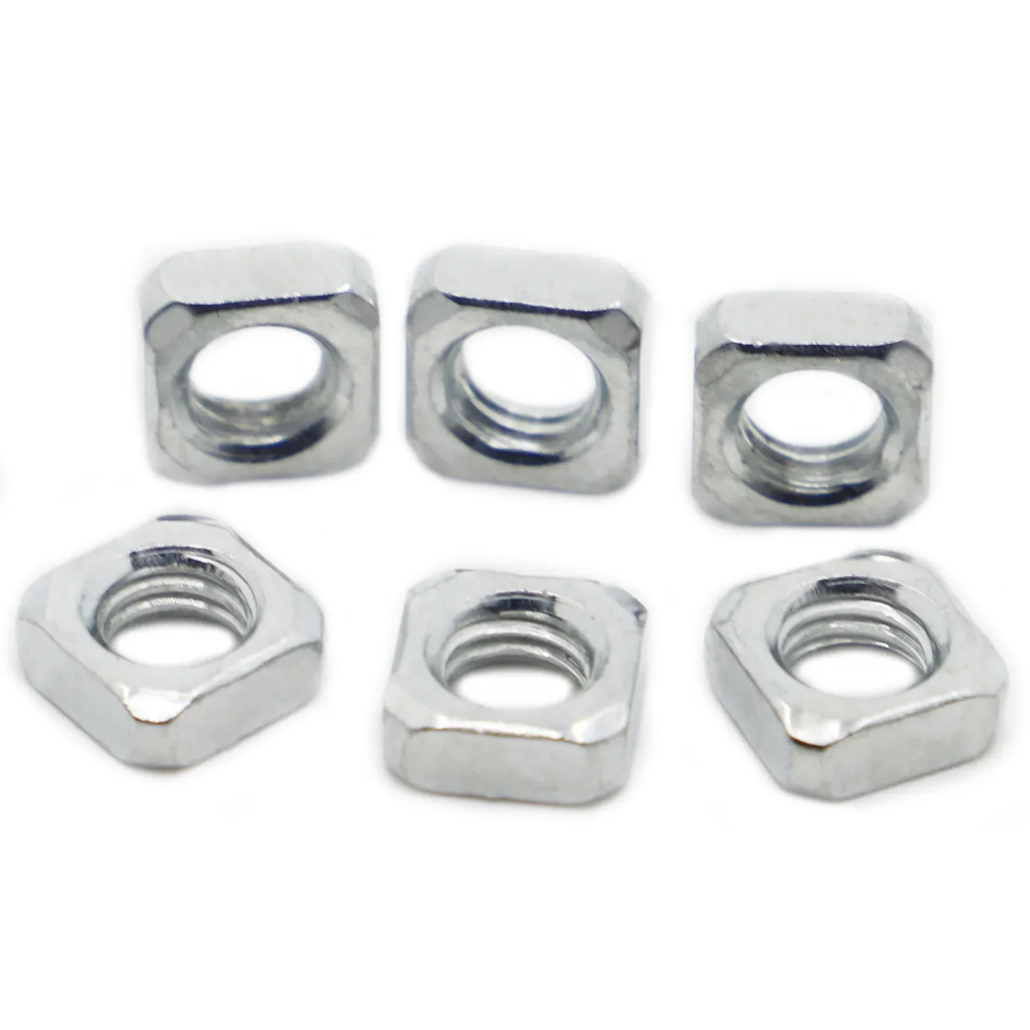 5-50pcs M3 M4 M5 M6 M8 M10 M12 Galvanization Steel Foursquare Quadrate Square Nut DIN557 GB39