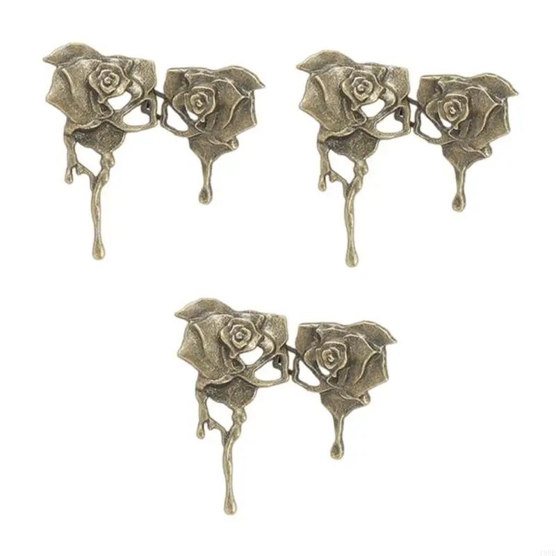 

195E металлическая застежка в форме розы, съемные пуговицы для брюк, булавка для подтягивания талии, пряжка для одежды, для