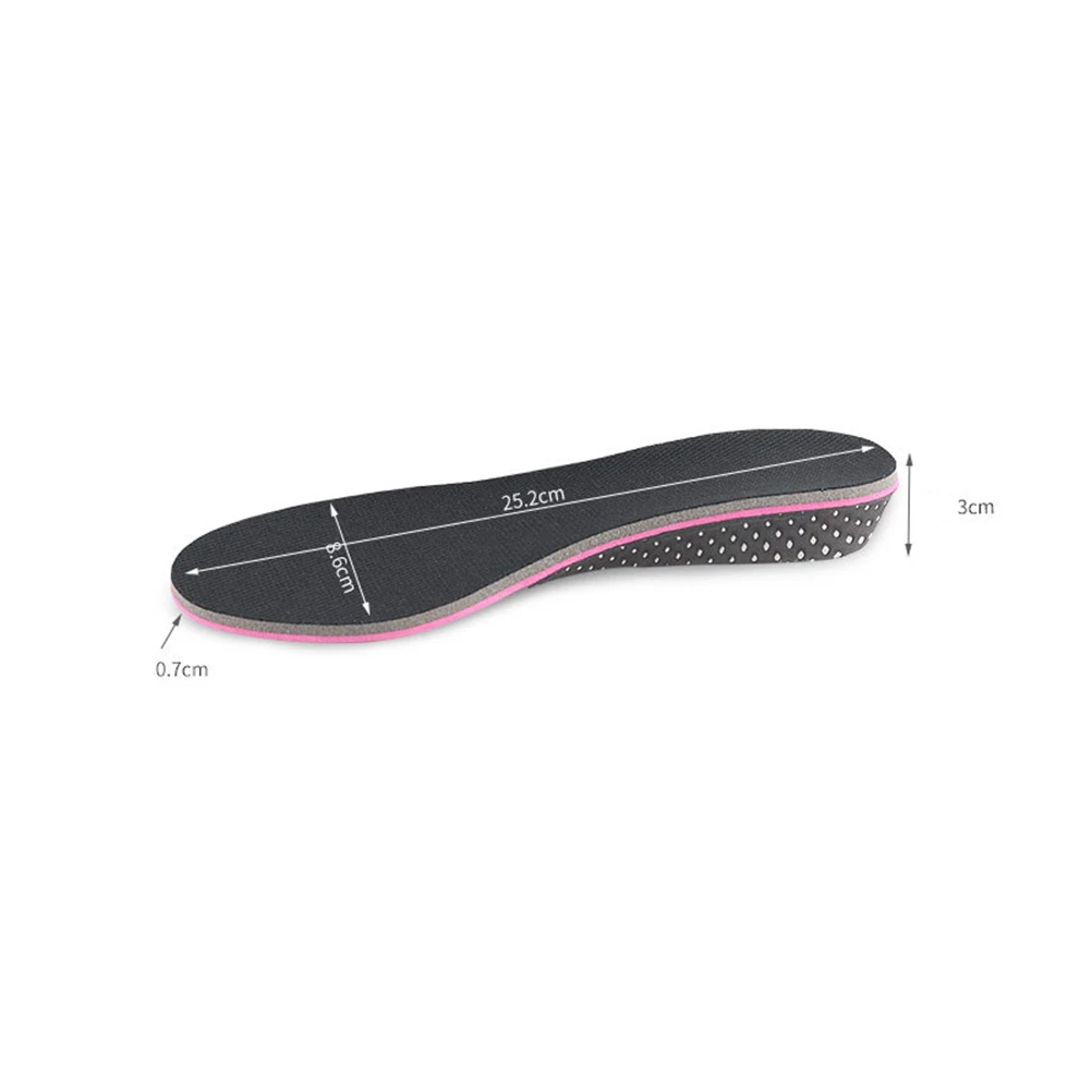 

1 Pair Breathable Sports Insoles Height Increase Memory Foam Shoe Lift Portable Comfortable Lift
