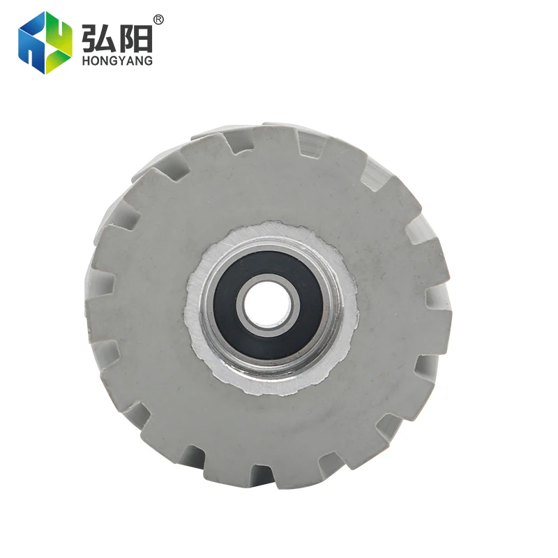 Grey Twill Press Wheel D60/62/65mm Or So Rotary Conveyor Roller For Woodworking Machinery Edge Sealing Machine Pressure Wheel