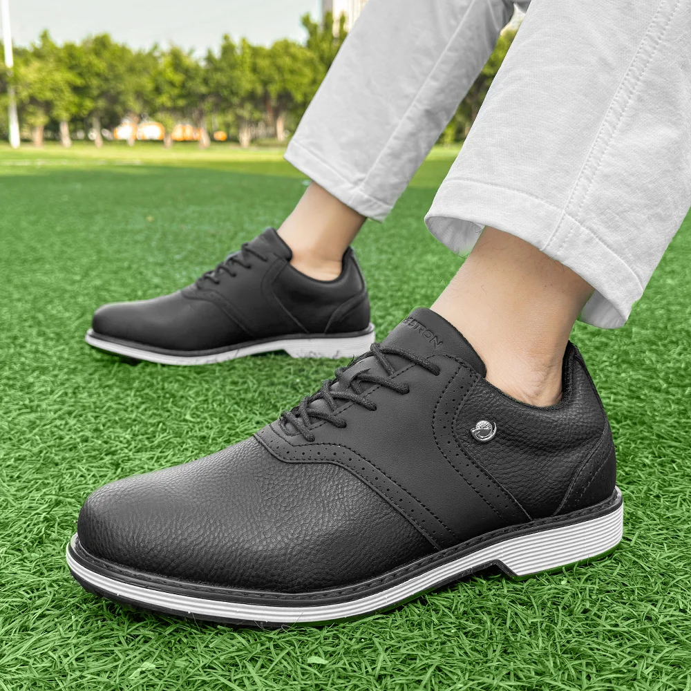 Duże rozmiary 39-48 Męskie buty golfowe Niskie modne buty golfowe na co dzień Wygodne skórzane trampki Brogue Męskie buty treningowe do golfa