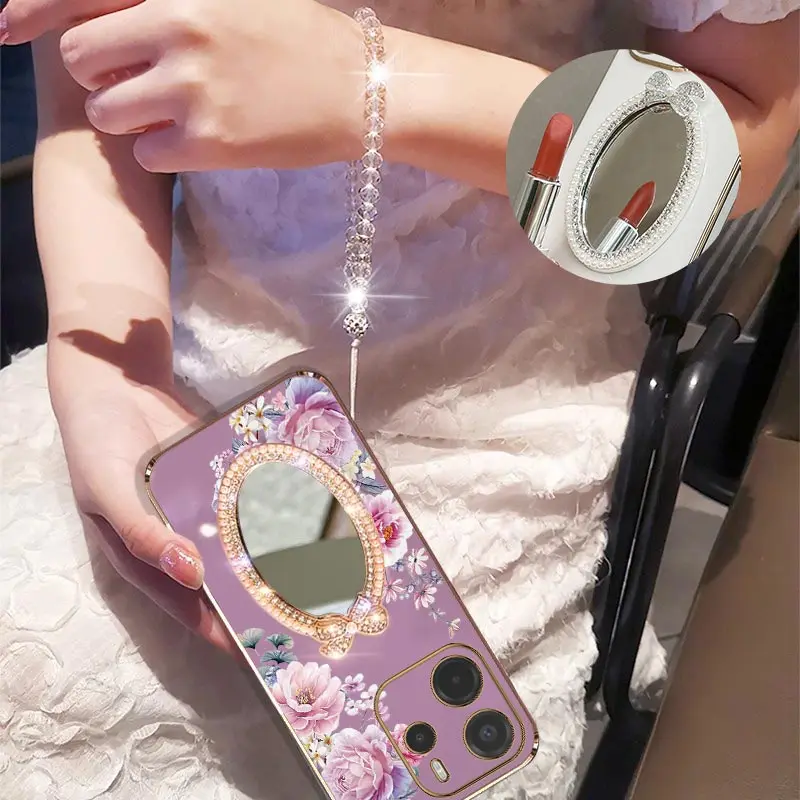 

Note 14 Magical flower Bracelet Plating Phone Case For Xiaomi Redmi Note 12 13R 12S 12Turbo 14Pro 12R 13Pro 13 14Proplus Cover