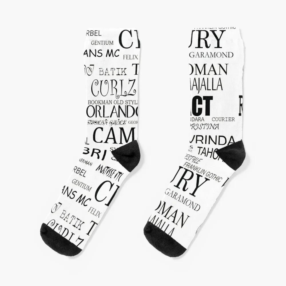 

Fonts Socks designer brand hiphop Socks Man Women's