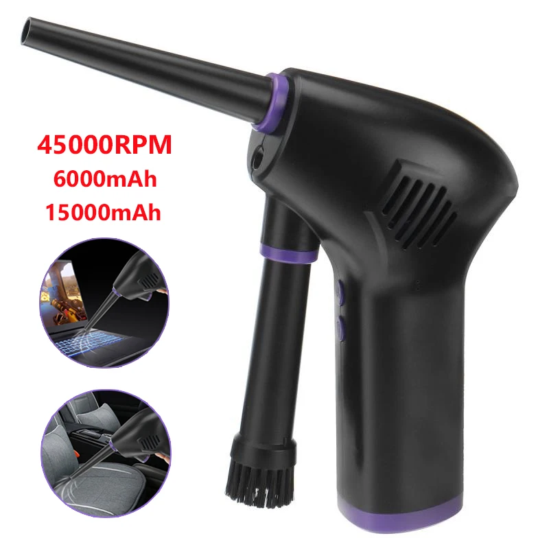 

45000 RPM Cordless Air Duster For Computer Keyboard PC Car Clean USB Charging Portable Electric Dedusting Wireless Air Blower