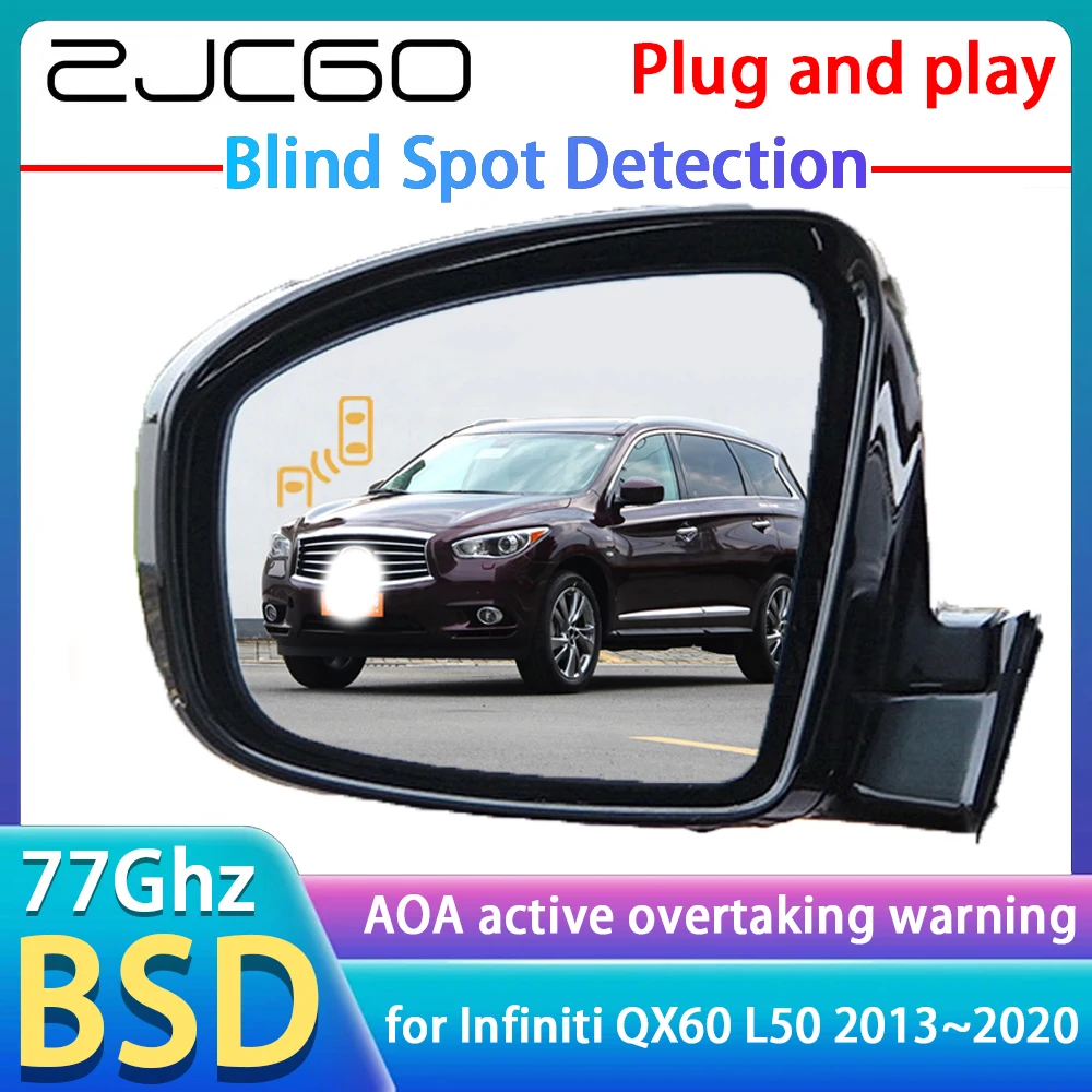 77GHz Radar Detector BSD Blind Spot Detection Alert Mirror Assistance Accessories For Infiniti QX60 L51 2021 2022 2023 2024