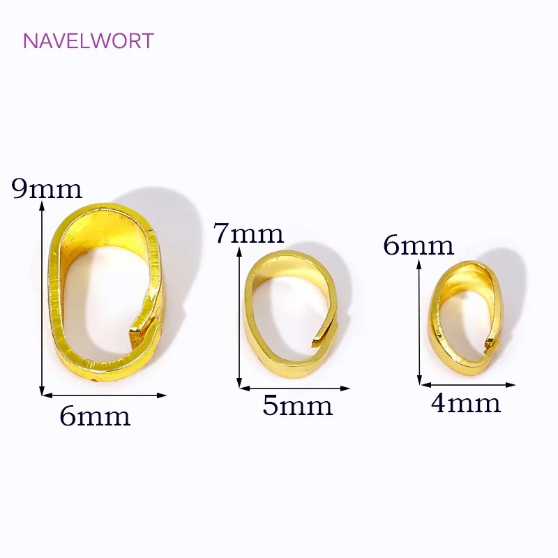 14K/18K Gold Plated Brass Pendants Pinch Bail Clips,Melon Seeds Charm Clasps Connector,For DIY Nacklace Jewelry Making Findings
