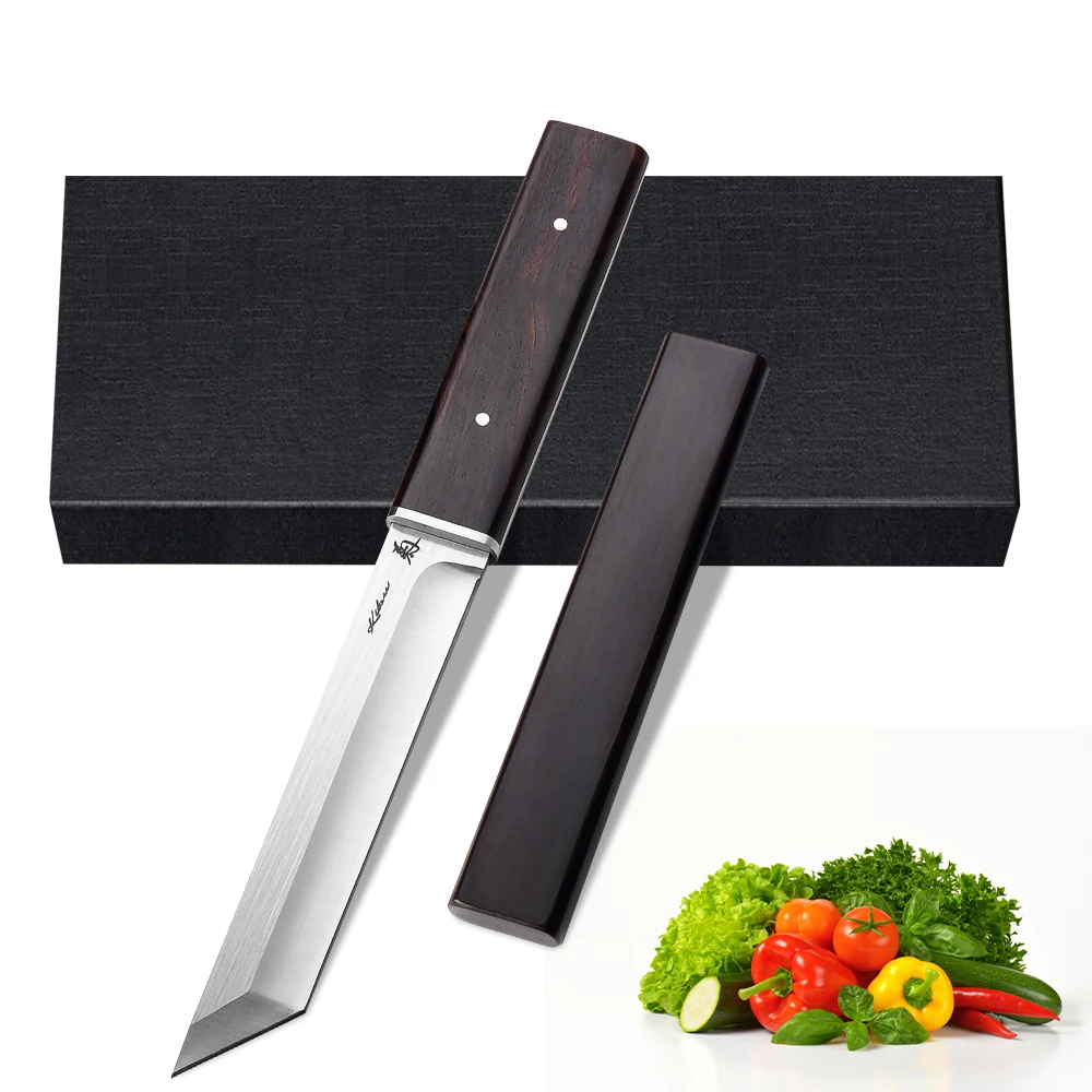 MDHAND 8inch Japanese Professional Chef Knife D2 stainless steel  Slicing Meat Cleaver Beef Kitchen Knifes full tang blade