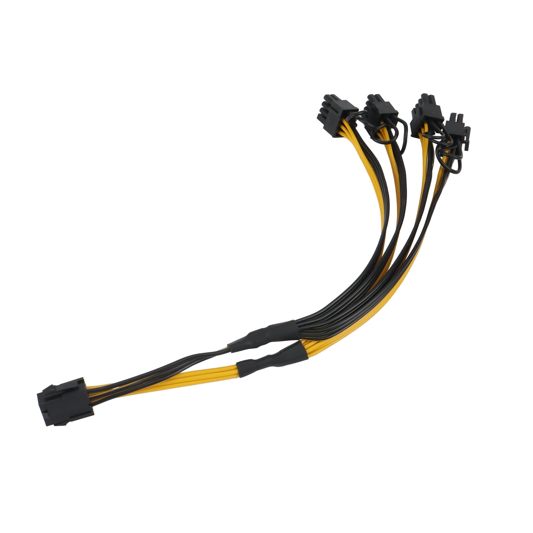 2Pcs PCI-E 6Pin to 4X PCIe 6+2Pin GPU Graphics Card Splitter Power Cable 6Pin to PCIe 8Pin Power Supply Cable for Miner