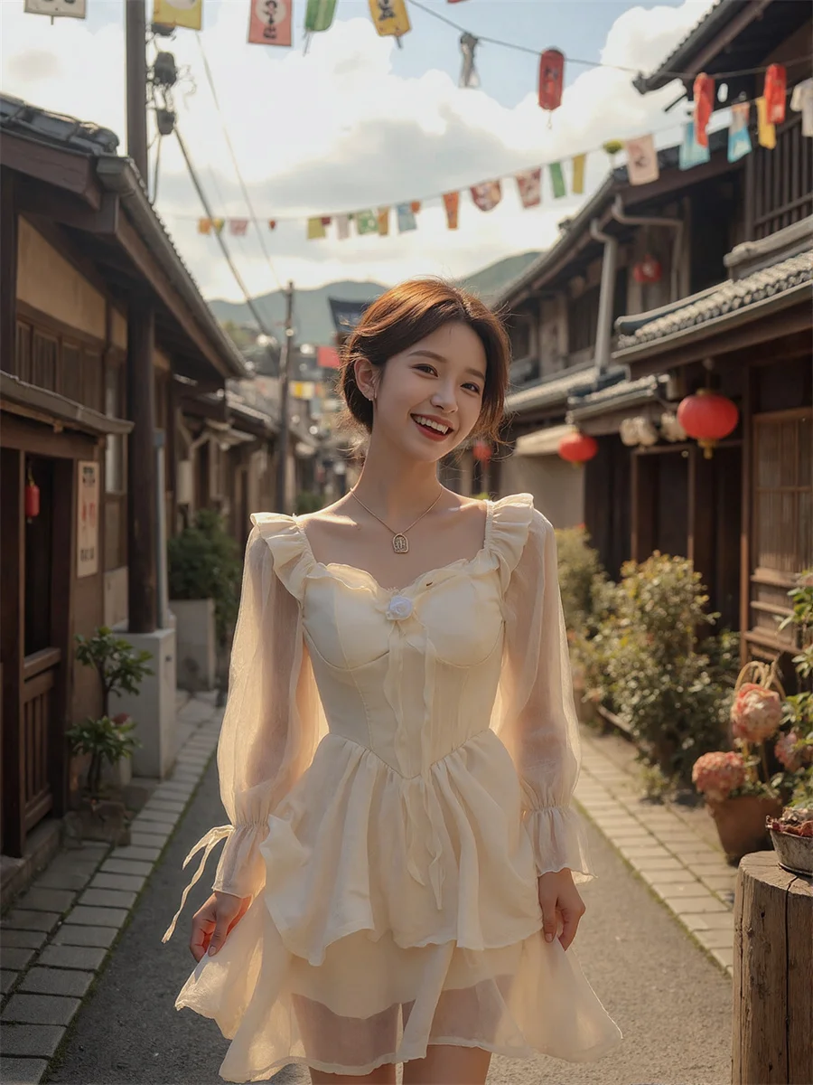 فساتين نسائية بيضاء للمرأة سليم صالح الحلو نمط الخريف ثنيات الكشكشة الجوف التدريجي ماتي الحبيب عدم التماثل رسمي خط واحد