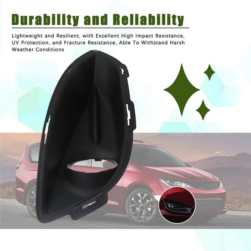 

Car Foglight Driving Lamp Bezel For Chrysler Pacifica 2017-2020 Fog Cover Lamp 68229006AA 68229007AA