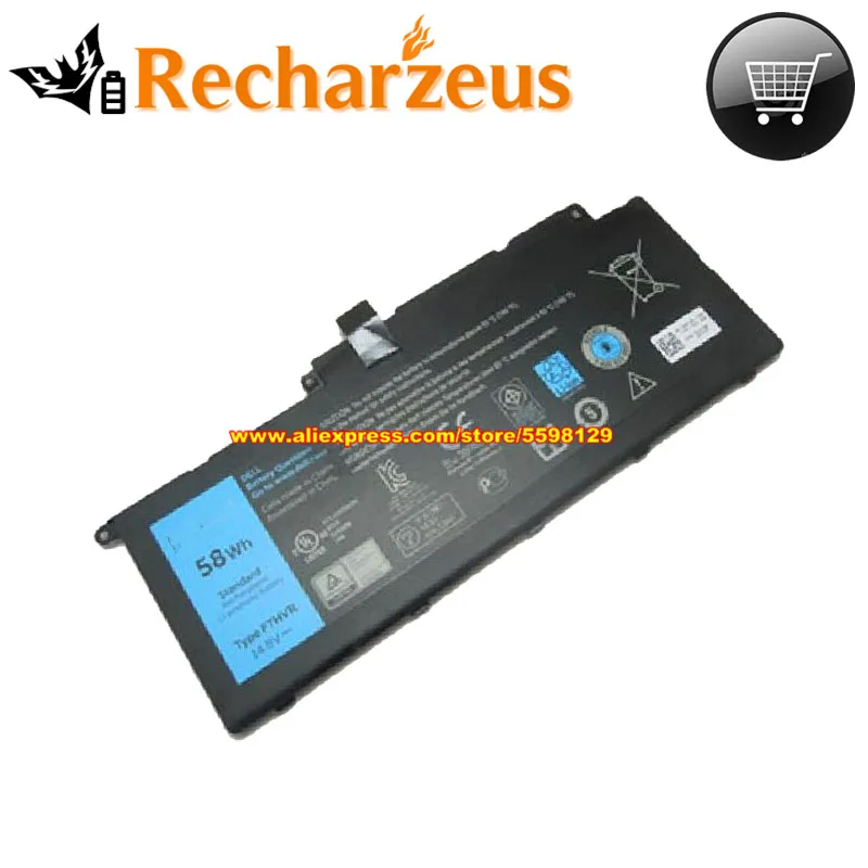 Genuine 58Wh 14.8V F7HVR Y1FGD Battery For Dell Insprion 17 7737 M5545D-1828L 15 7000 INS15BD-1748 Ins17HD-4528T N7537 N7737