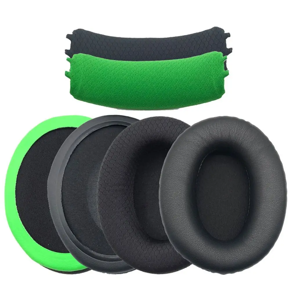1 par esponja almofadas de ouvido substituição macio fone de ouvido earmuff reparação capa protetora para razer kaira x pro