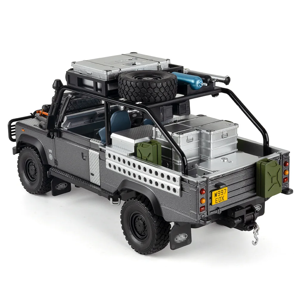 1:24 Scale Land Rover Defender 110 Toy Off-road Car Models Metal Diecast Doors Opened Shock Absorption Home Ornament Vehicles - view 5