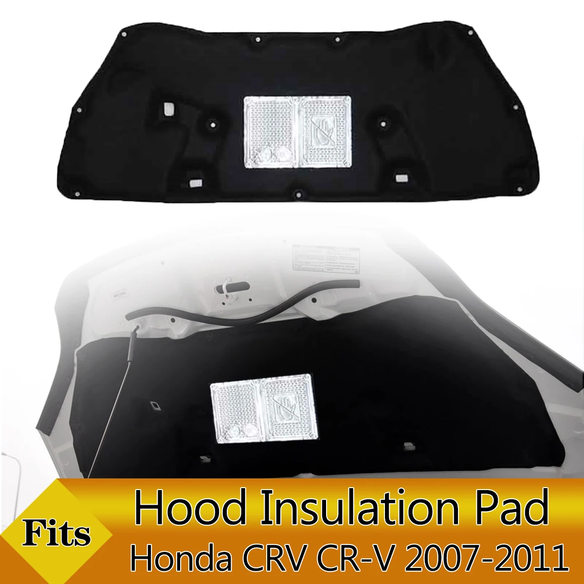 Front Engine Hood Insulation Pad Soundproof Mat Cover Foam Sound Heat Cotton Fireproof for Honda CRV CR-V 2007-2011